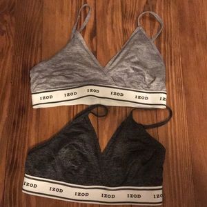 Two sporty bralettes